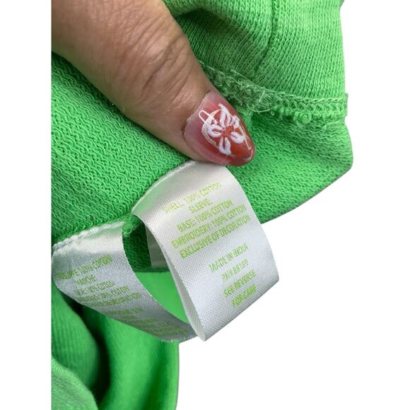 Lilly Pulitzer Jasona Dress Sz. XL Green Eyelet Sleeve Beachy - Picture 14 of 15